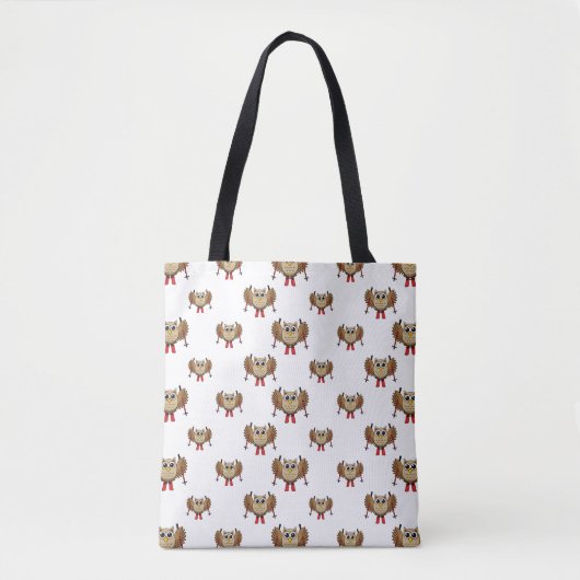 Niedlicher Skifahrer Cartoon Tasche (Vorderseite)