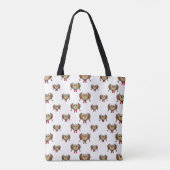 Niedlicher Skifahrer Cartoon Tasche (Rückseite)