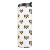 Niedlicher Skifahrer Cartoon Thermosbecher (Nach links gedreht)