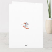 Niedlicher Skilanglauf Karte (Rückseite)