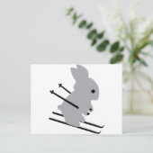 niedlicher Skispass Postkarte (Stehend Vorderseite)