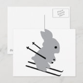 niedlicher Skispass Postkarte (Vorne/Hinten)