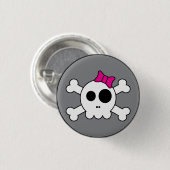 Niedlicher Skully Knopf Button (Vorne & Hinten)