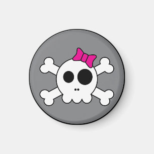 Niedlicher Skully Magnet