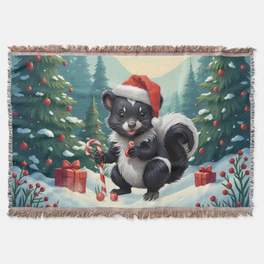 Niedlicher Skunk Cartoon Decke (Vorderseite)