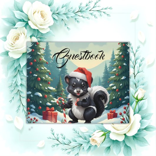 Niedlicher Skunk Cartoon Gästebuch