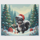 Niedlicher Skunk Cartoon Geschenkpapier (Flach)
