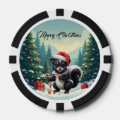 Niedlicher Skunk Cartoon Pokerchips (Vorderseite)