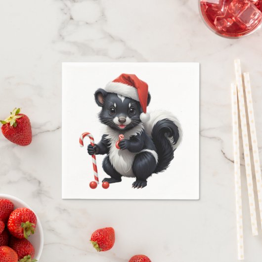 Niedlicher Skunk Cartoon Serviette (Beispiel)