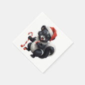 Niedlicher Skunk Cartoon Serviette (Ecke)