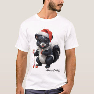 Niedlicher Skunk Cartoon T-Shirt