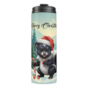 Niedlicher Skunk Cartoon Thermosbecher