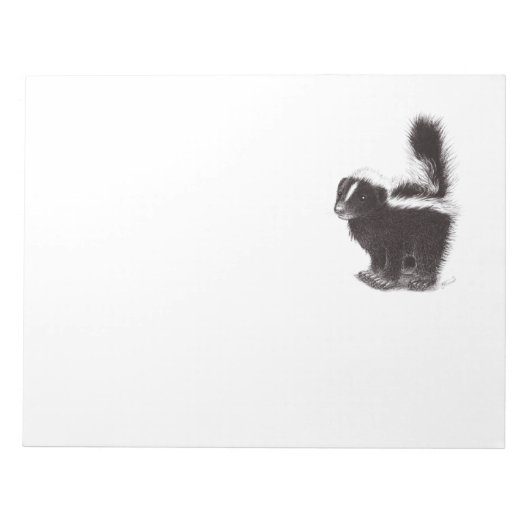 Niedlicher Skunk Notizblock (Vorderseite)