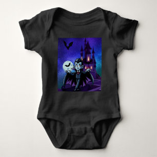 Niedlicher, skurriler Halloweenvampir Baby Strampler