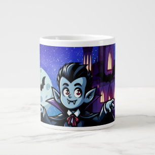 Niedlicher, skurriler Halloweenvampir Jumbo-Tasse