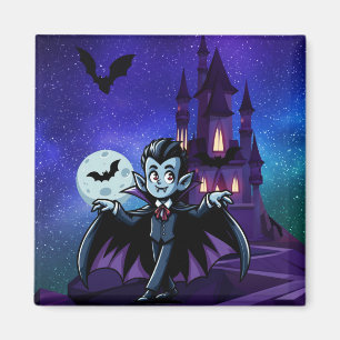 Niedlicher, skurriler Halloweenvampir Magnet