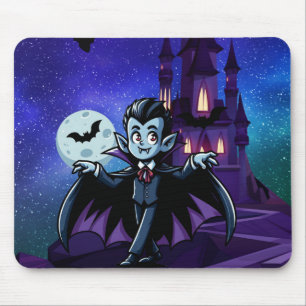 Niedlicher, skurriler Halloweenvampir Mousepad