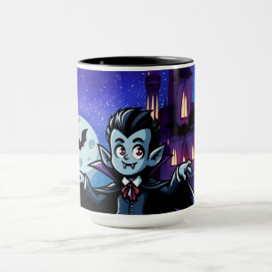 Niedlicher, skurriler Halloweenvampir Tasse