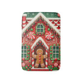 Niedlicher, skurriler Lebkuchen Badematte (Vorderseite Vertikal)