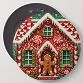 Niedlicher, skurriler Lebkuchen Button (Vorne & Hinten)