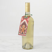 Niedlicher, skurriler Lebkuchen Flaschenanhänger (Angewinkelt)