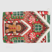 Niedlicher, skurriler Lebkuchen Golfhandtuch (Horizontal)