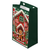Niedlicher, skurriler Lebkuchen Kleine Geschenktüte (Vorderseite Schrägansicht)