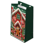 Niedlicher, skurriler Lebkuchen Kleine Geschenktüte (Rückseite Schrägansicht)