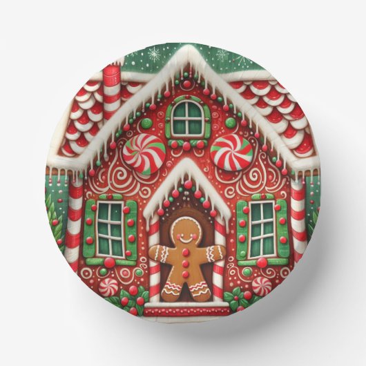 Niedlicher, skurriler Lebkuchen Pappteller (Vorderseite)