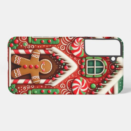 Niedlicher, skurriler Lebkuchen Samsung Galaxy Hülle (Rückseite (Horizontal))