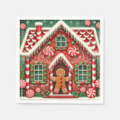 Niedlicher, skurriler Lebkuchen Serviette (Vorderseite)