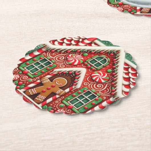 Niedlicher, skurriler Lebkuchen Untersetzer (angewinkelt)