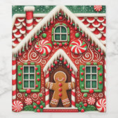 Niedlicher, skurriler Lebkuchen Weinetikett (Einzelnes Label)