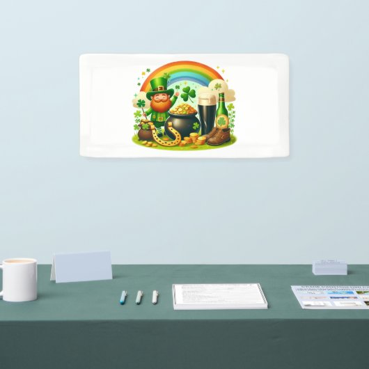 Niedlicher, skurriler St. Patrick's Day Banner (Messe)