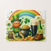 Niedlicher, skurriler St. Patrick's Day Puzzle (Horizontal)