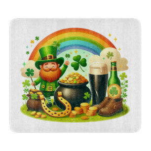 Niedlicher, skurriler St. Patrick's Day Schneidebrett