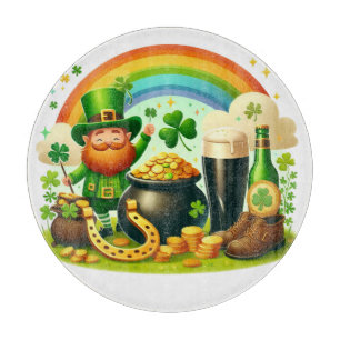 Niedlicher, skurriler St. Patrick's Day Schneidebrett