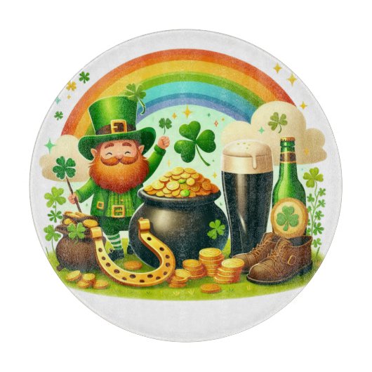Niedlicher, skurriler St. Patrick's Day Schneidebrett (Vorderseite)