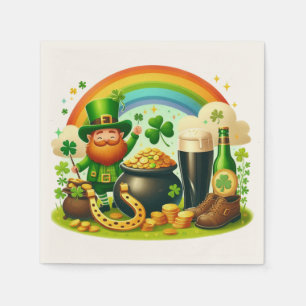 Niedlicher, skurriler St. Patrick's Day Serviette