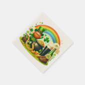 Niedlicher, skurriler St. Patrick's Day Serviette (Ecke)