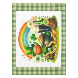 Niedlicher, skurriler St. Patrick's Day Tischdecke