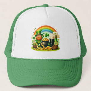 Niedlicher, skurriler St. Patrick's Day Truckerkappe