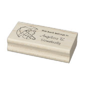 Niedlicher Sleepy Little Fox unter Umbrella Buchze Gummistempel (Stempel)