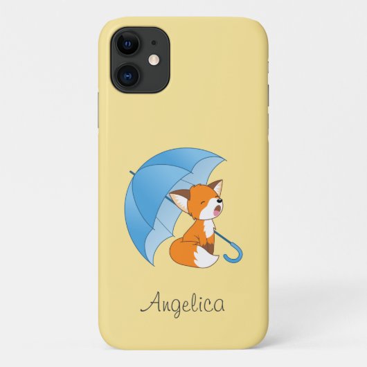 Niedlicher Sleepy Little Fox unter Umbrella Case-Mate iPhone Hülle (Rückseite)