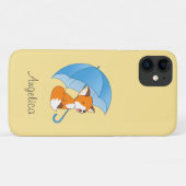Niedlicher Sleepy Little Fox unter Umbrella Case-Mate iPhone Hülle (Rückseite (Horizontal))