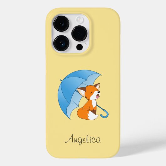 Niedlicher Sleepy Little Fox unter Umbrella Case-Mate iPhone Hülle (Rückseite)