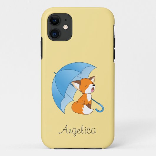 Niedlicher Sleepy Little Fox unter Umbrella Case-Mate iPhone Hülle (Rückseite)