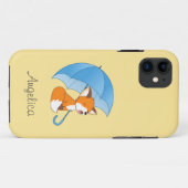 Niedlicher Sleepy Little Fox unter Umbrella Case-Mate iPhone Hülle (Rückseite (Horizontal))