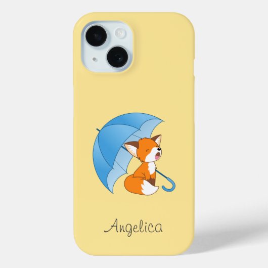 Niedlicher Sleepy Little Fox unter Umbrella Case-Mate iPhone Hülle (Rückseite)