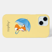 Niedlicher Sleepy Little Fox unter Umbrella Case-Mate iPhone Hülle (Rückseite (Horizontal))